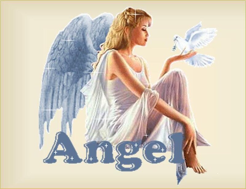 Angel with Dove — White, Serene, Digital Art, Wings, Dress