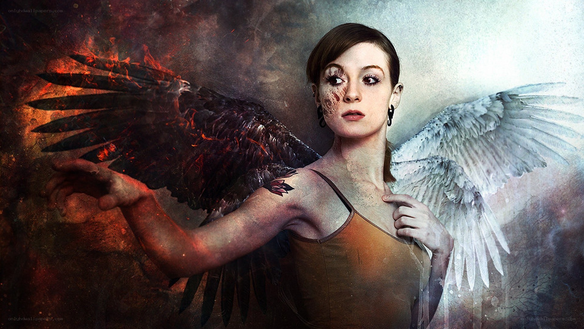 angel with dual wings
