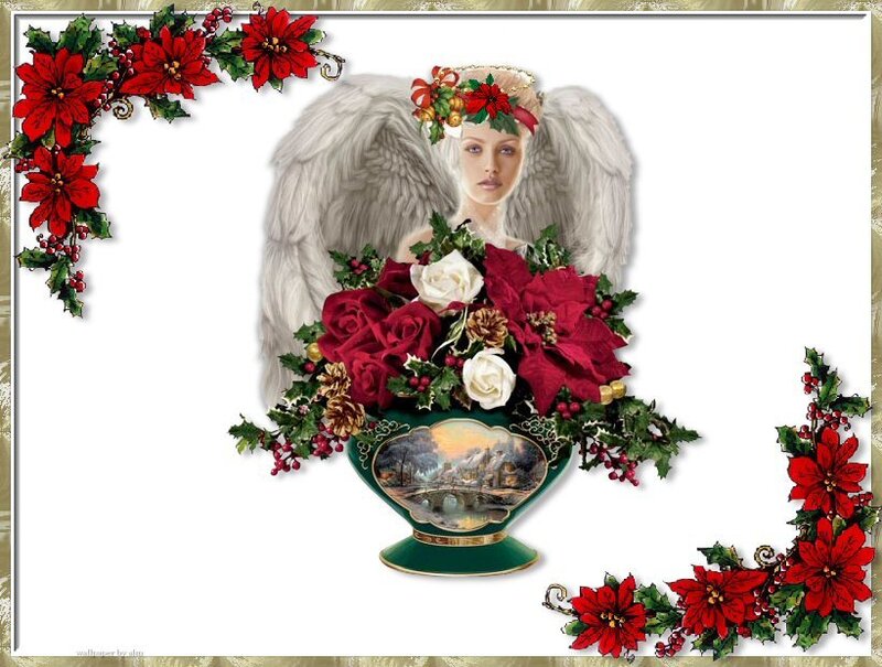 Angel with Floral Arrangement
