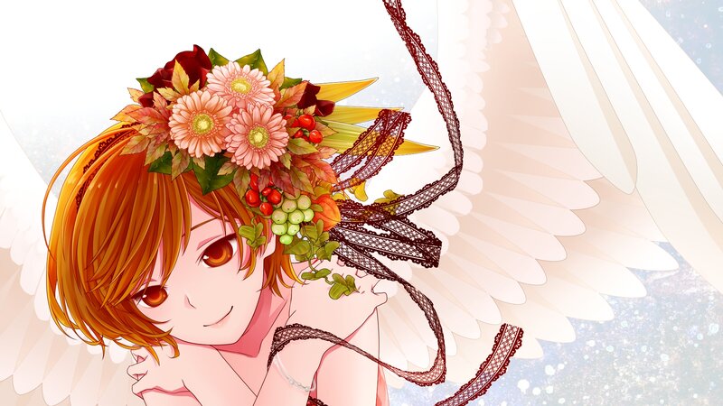 Angel with Floral Crown — White