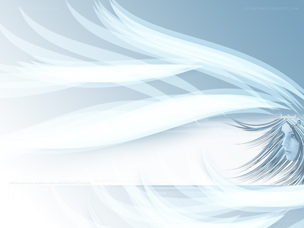 Angel with flowing hair