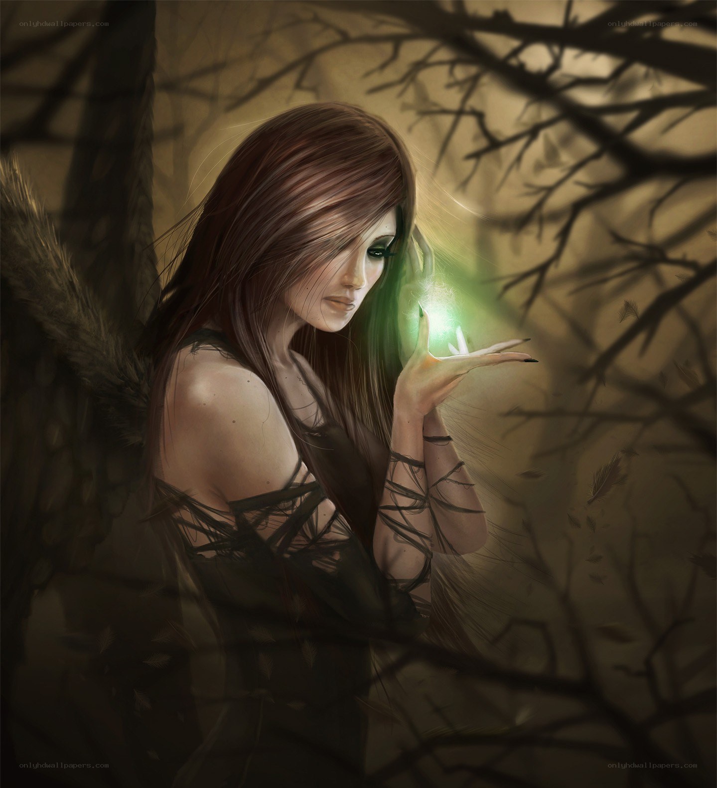 angel with glowing orb