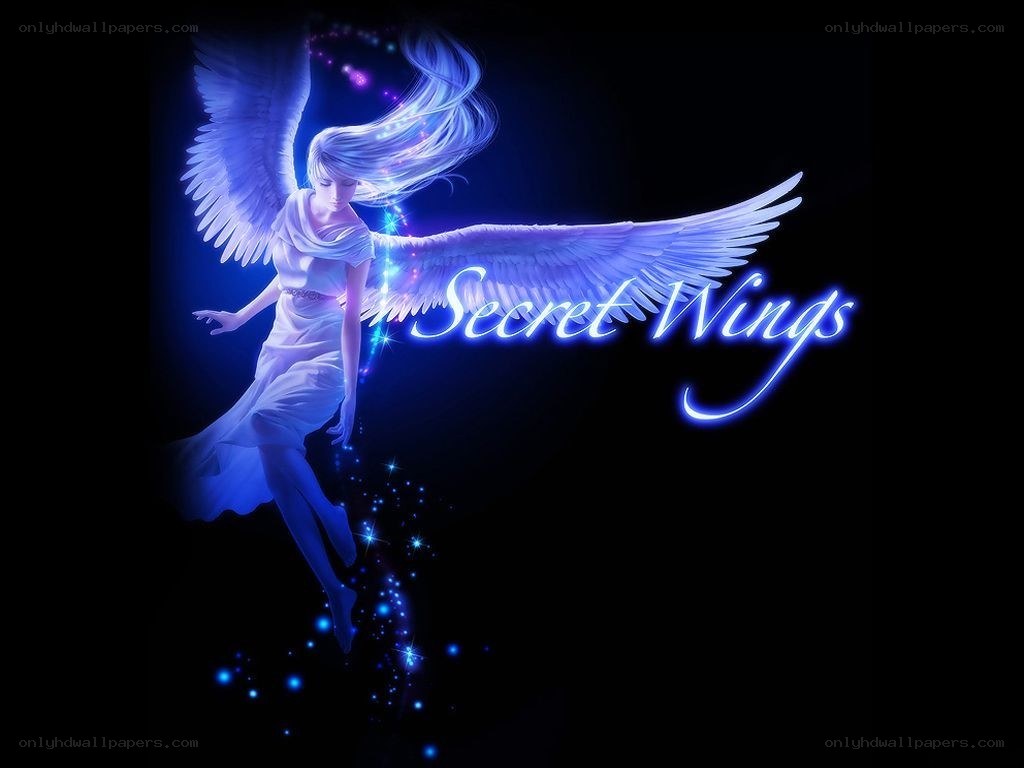 Angel with glowing wings