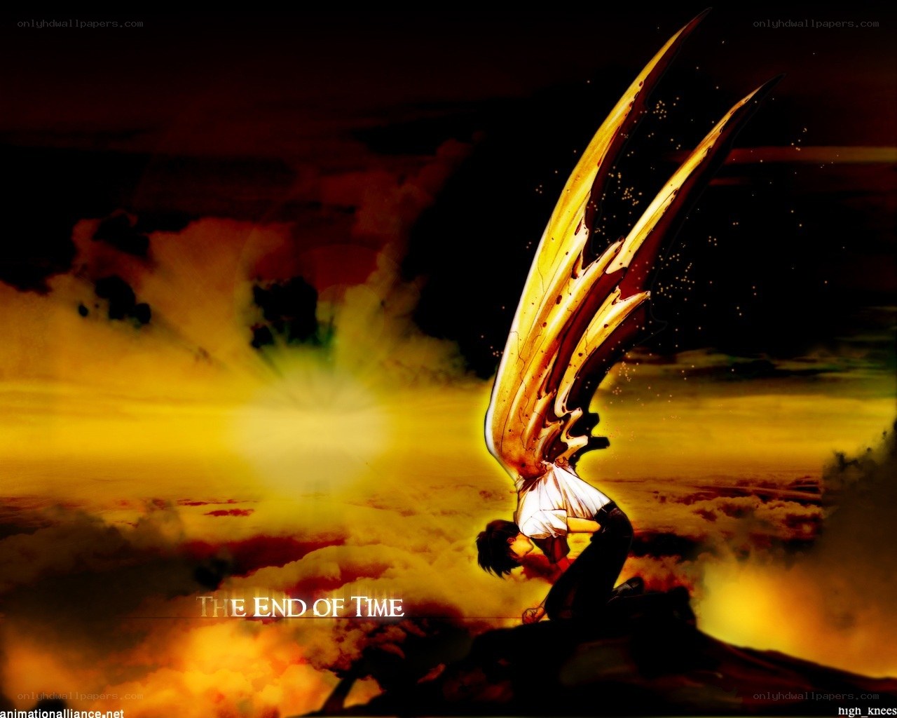 angel with golden wings
