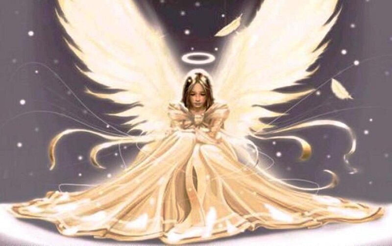 Angel with Golden Wings — Gold, Serene