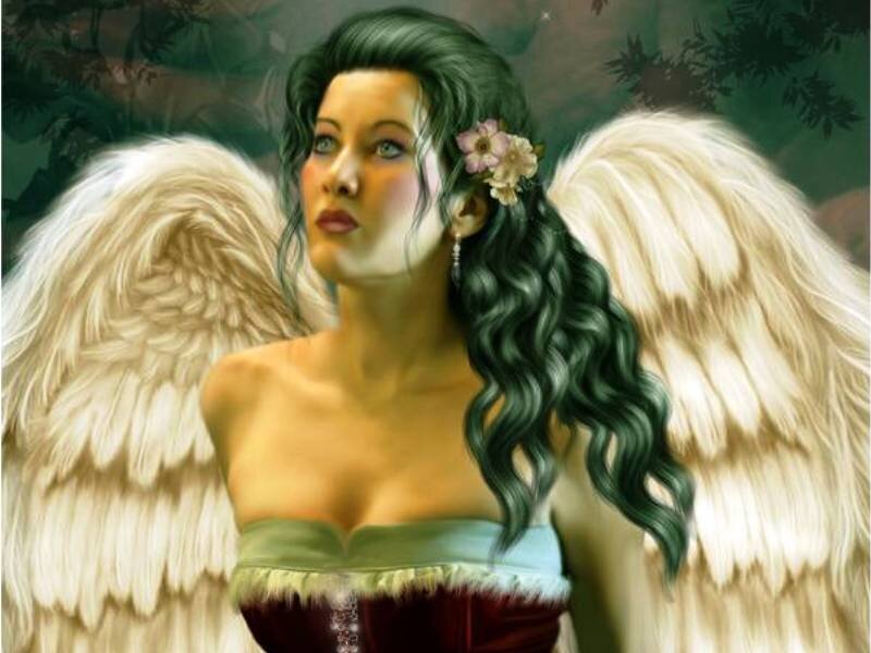 Angel with Green Hair — Serene