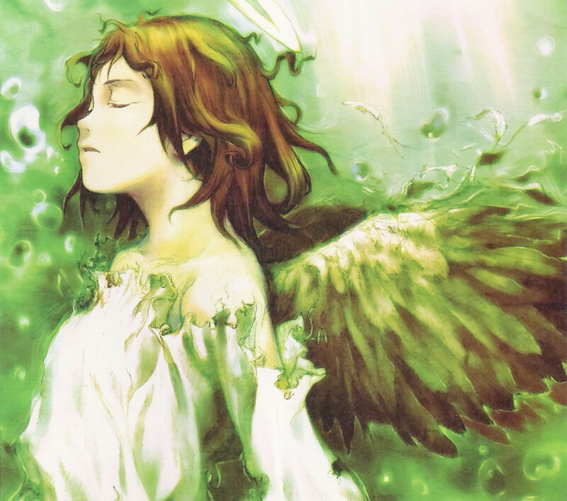 angel with green wings