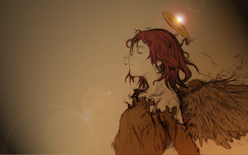 angel with halo and wings