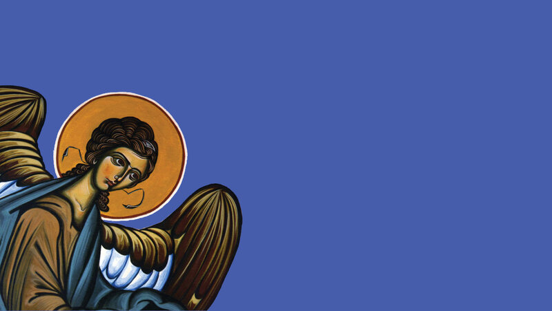 Angel with halo icon