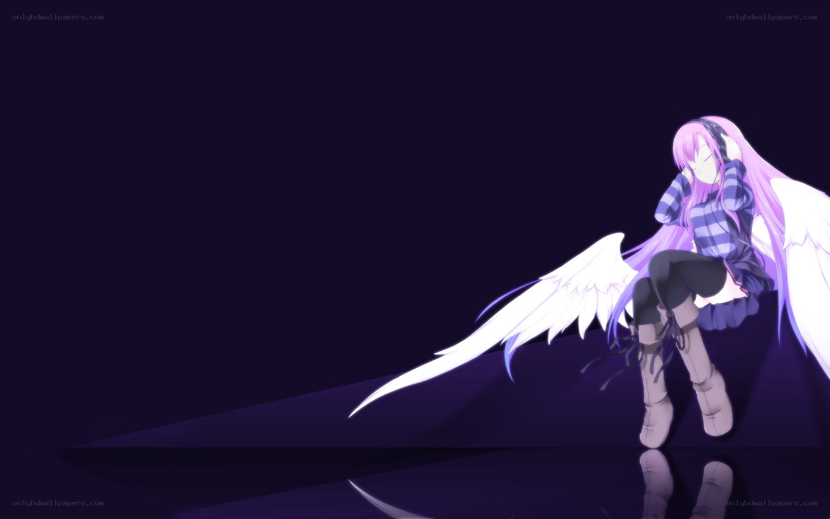 angel with headphones