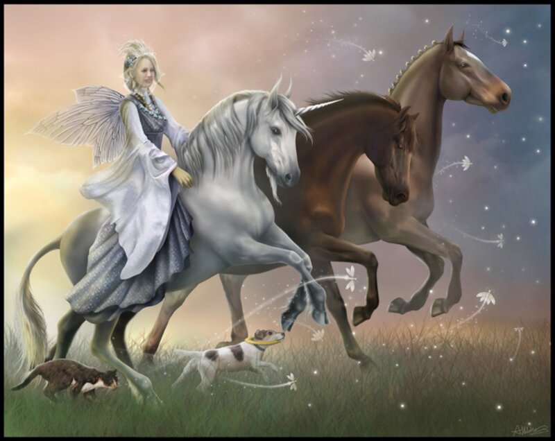 Angel with Horses