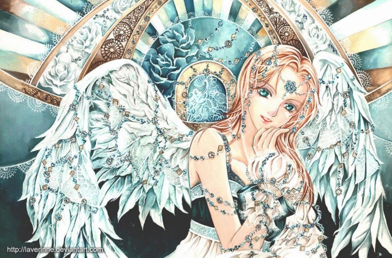 angel with jeweled wings