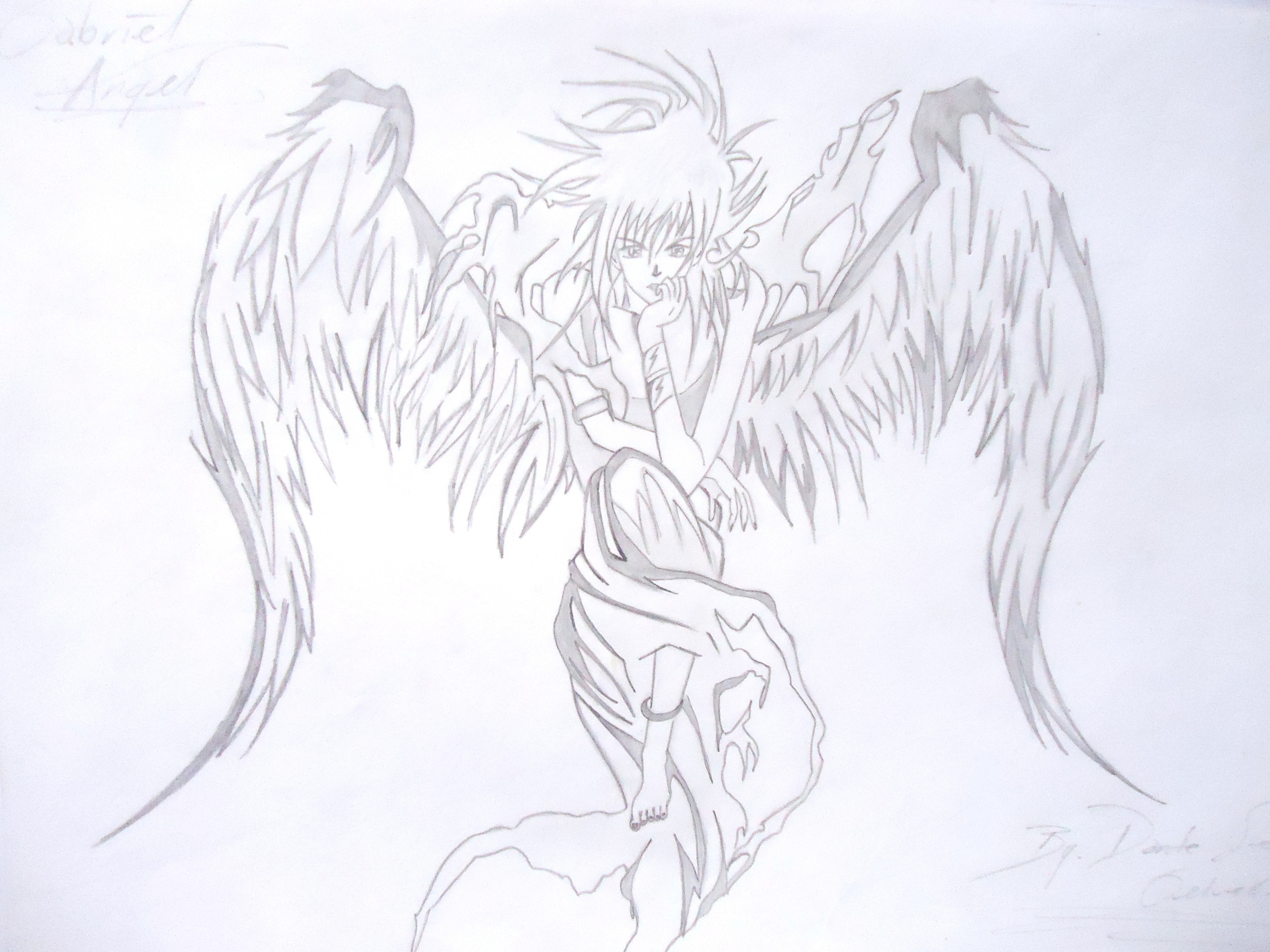 angel with large wings