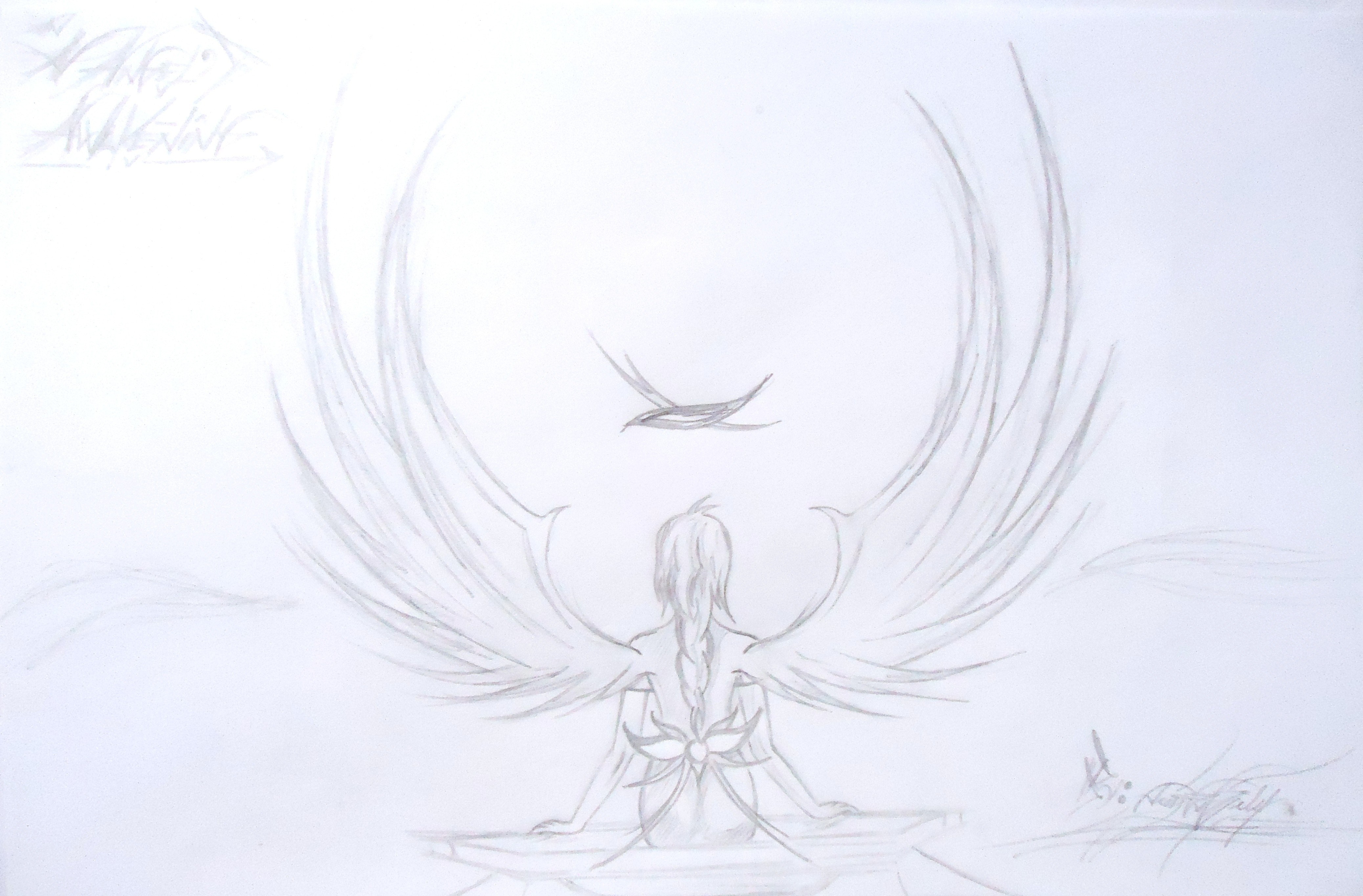 angel with large wings