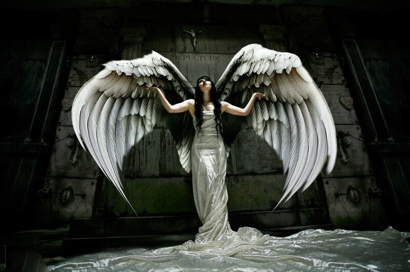 angel with large wings