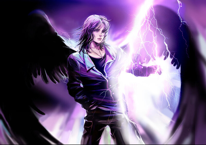 angel with lightning powers