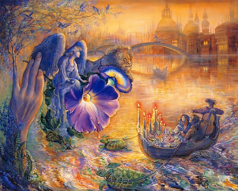 Angel with Lion on River