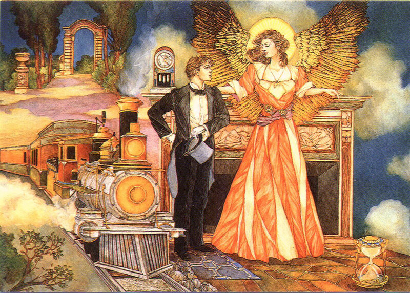 Angel with Man and Train