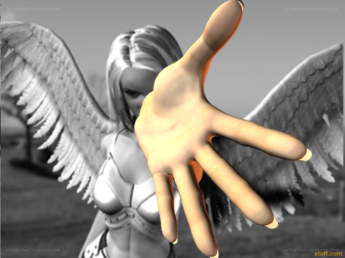 angel with outstretched hand