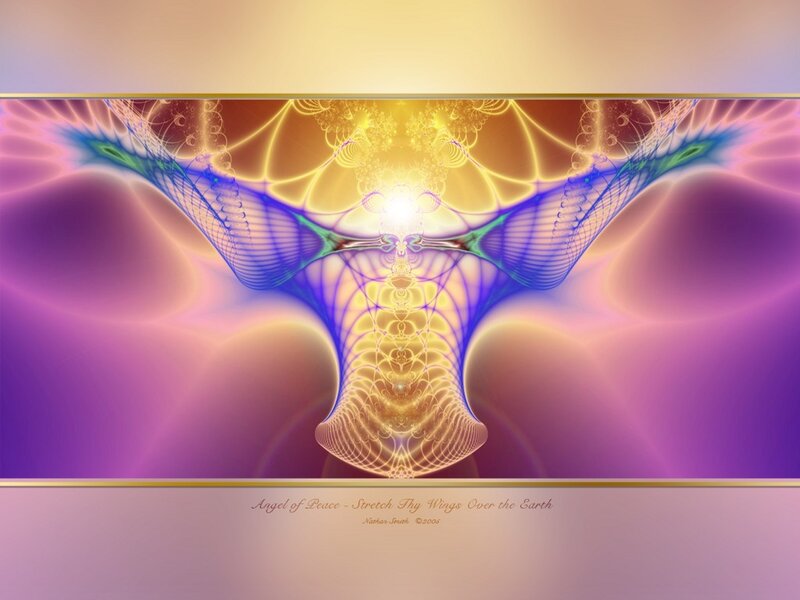 Angel with Outstretched Wings — Purple