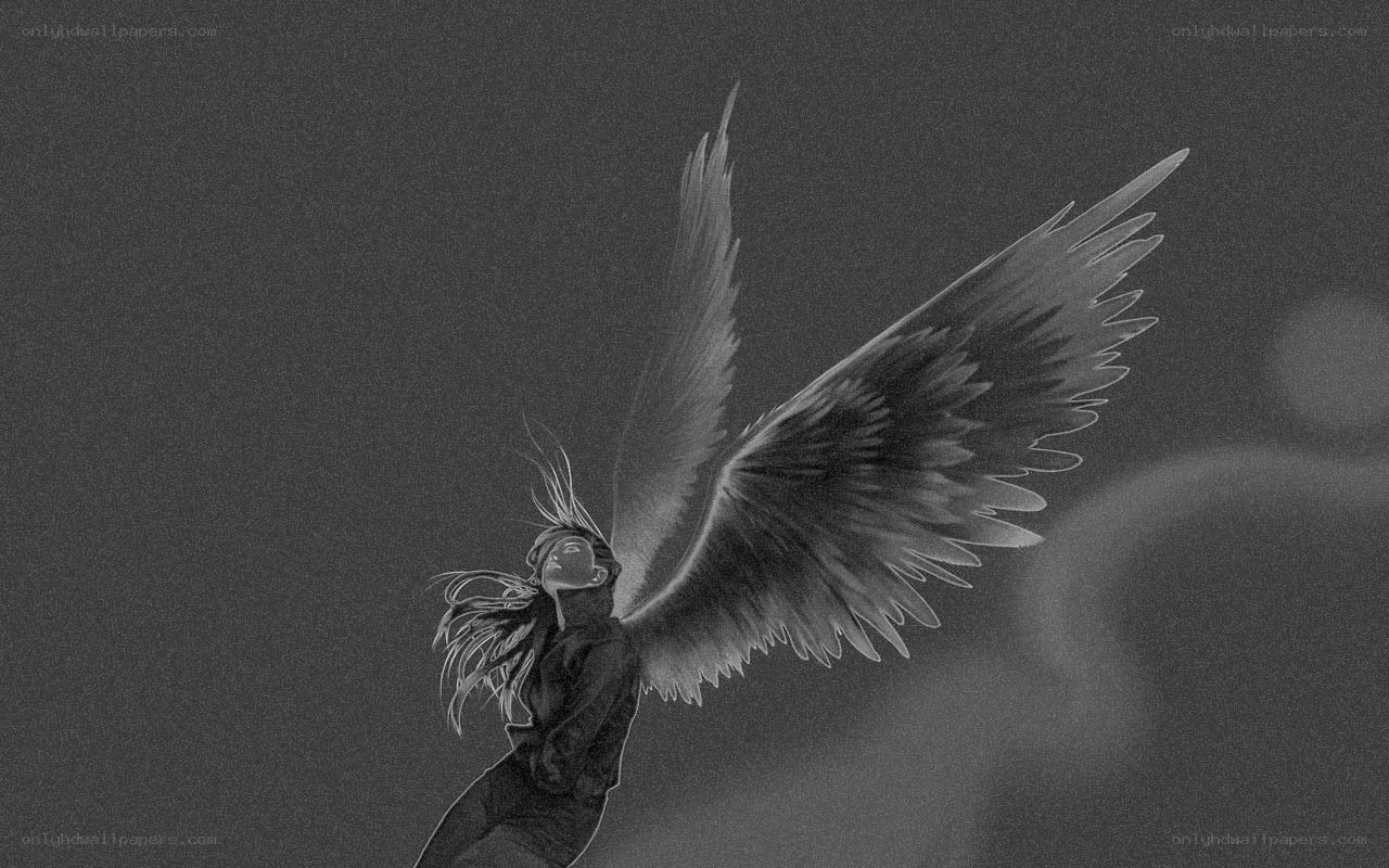 angel with outstretched wings