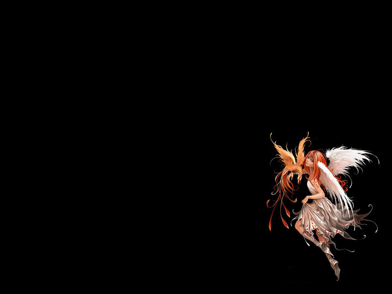 angel with phoenix wings