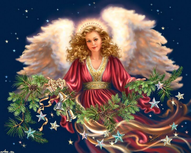 Angel with Pine Branches
