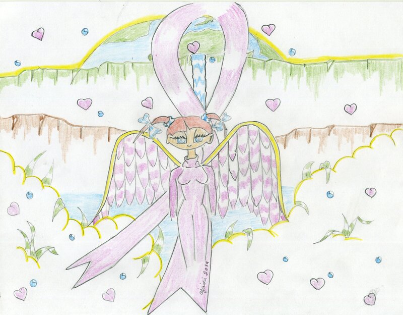 Angel with Pink Ribbon