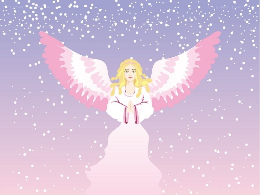 angel with pink wings