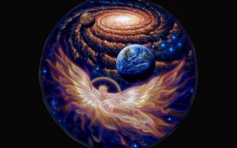 Angel with Planet Earth