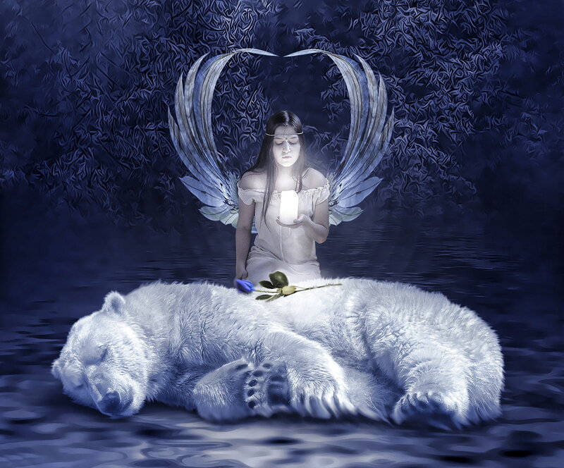 Angel with Polar Bear