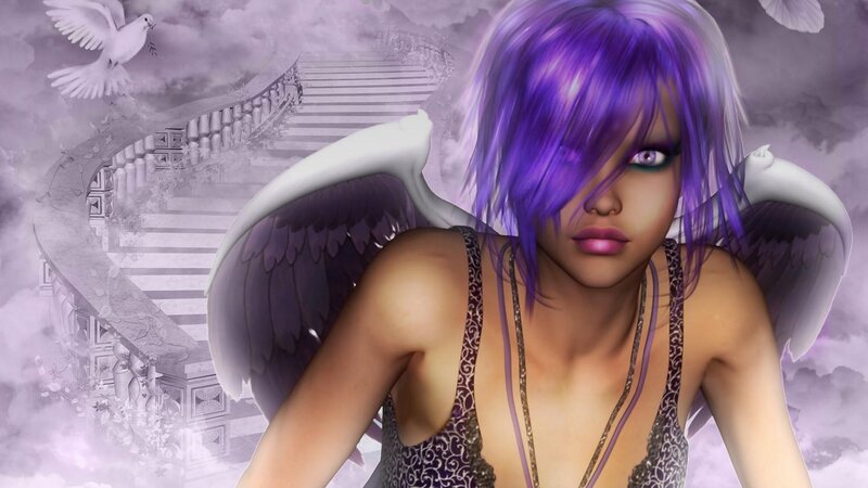 Angel with Purple Hair — Ethereal