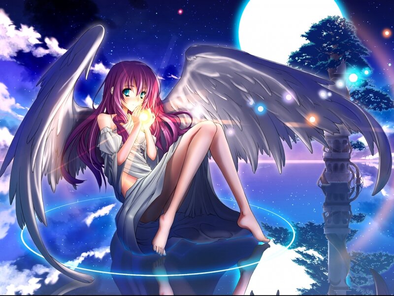 Angel with Purple Hair — Serene