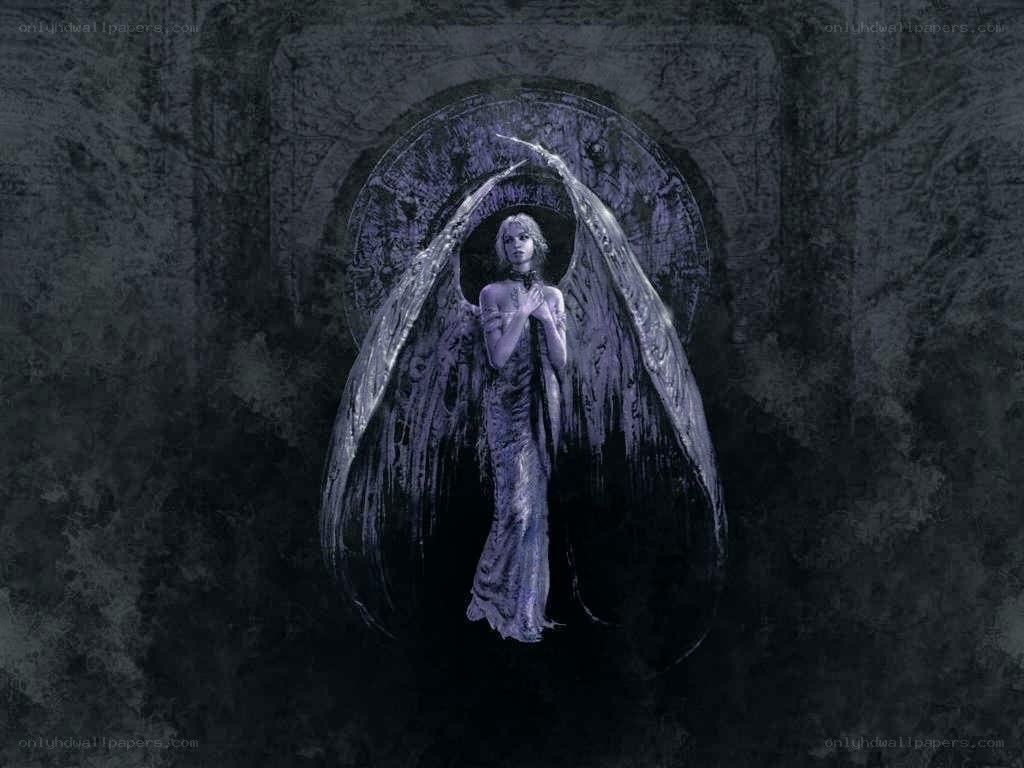 angel with purple wings