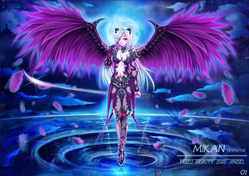 angel with purple wings