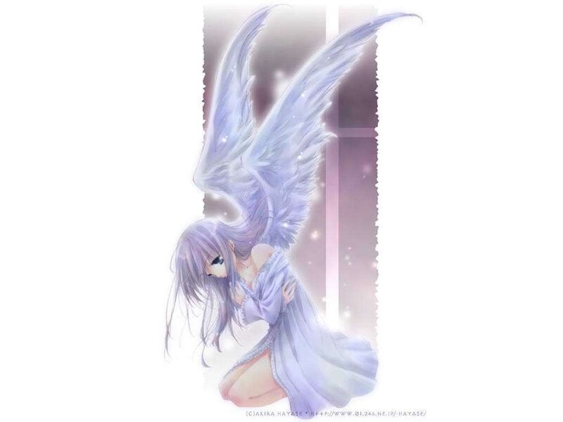 angel with purple wings