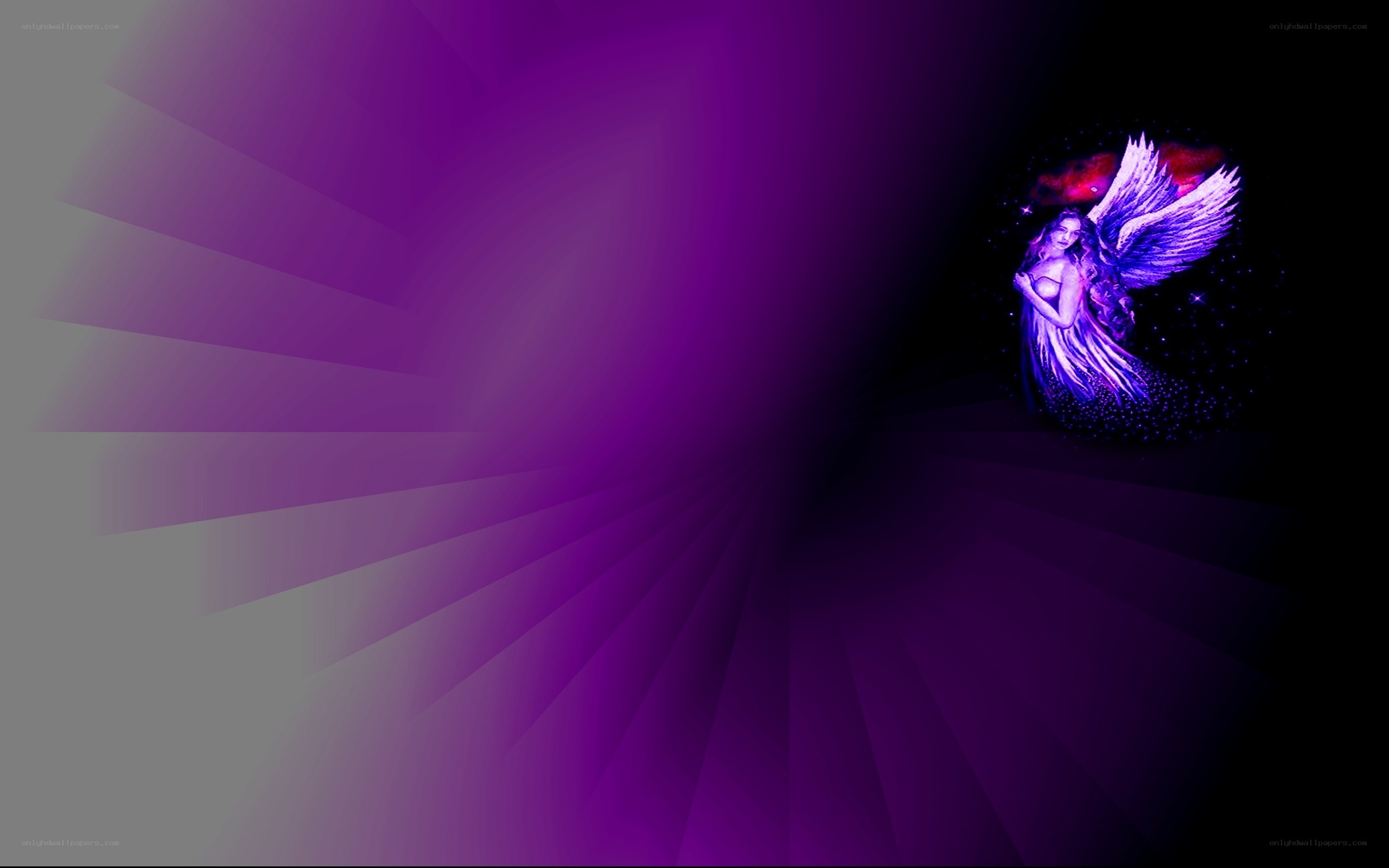 angel with purple wings