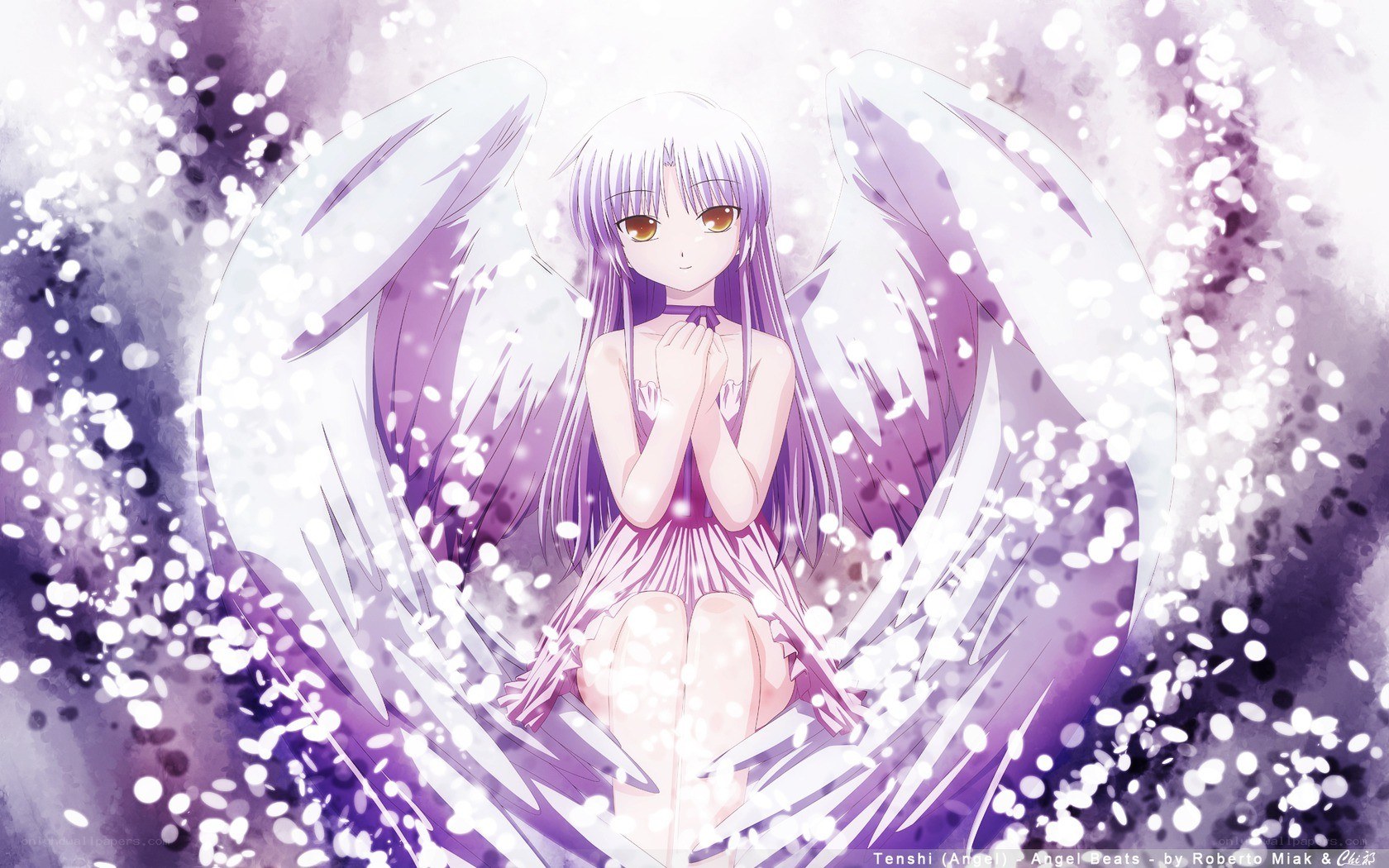 angel with purple wings