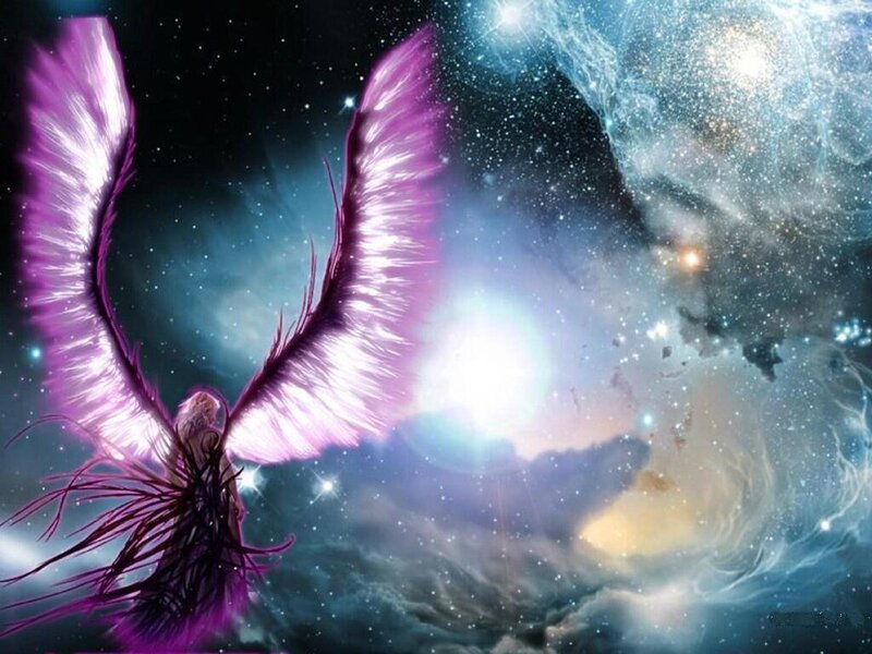 Angel with Purple Wings — Dramatic