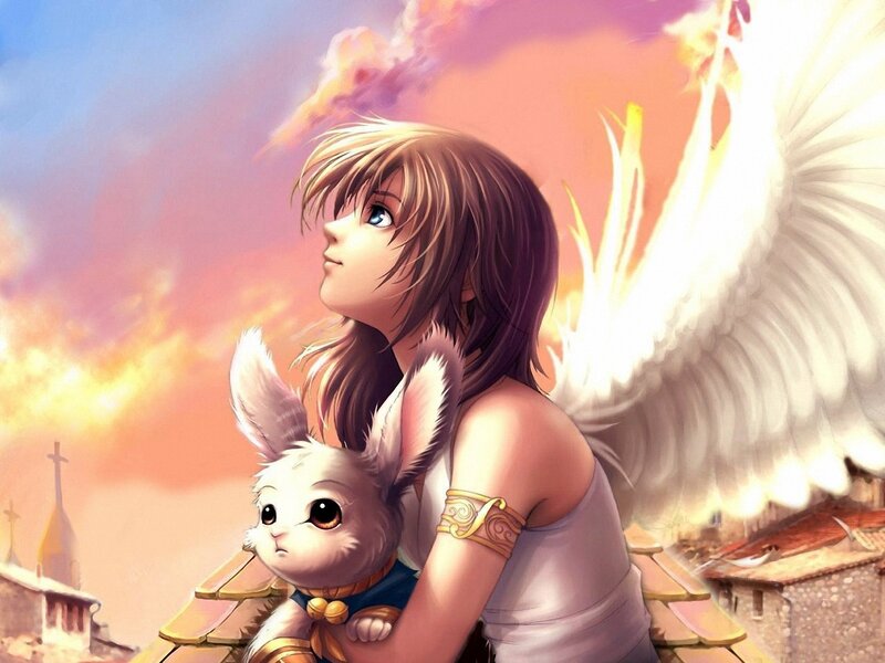 Angel with Rabbit