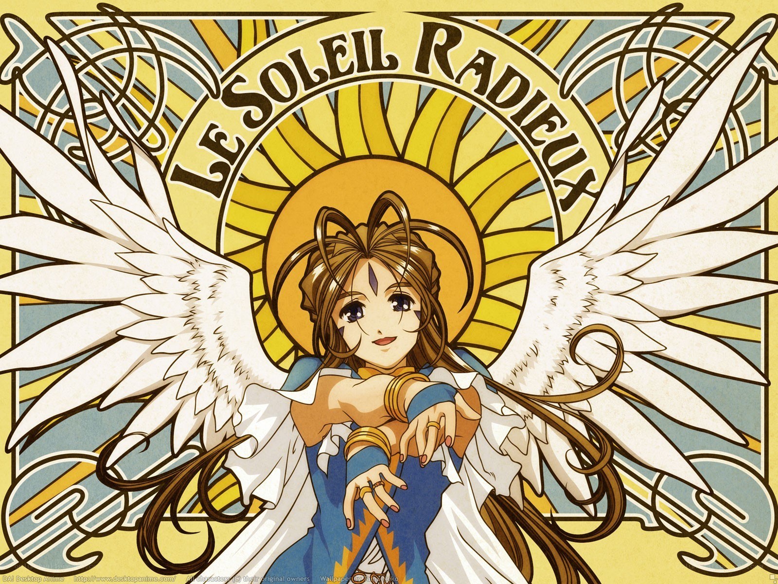 Angel with radiant sun