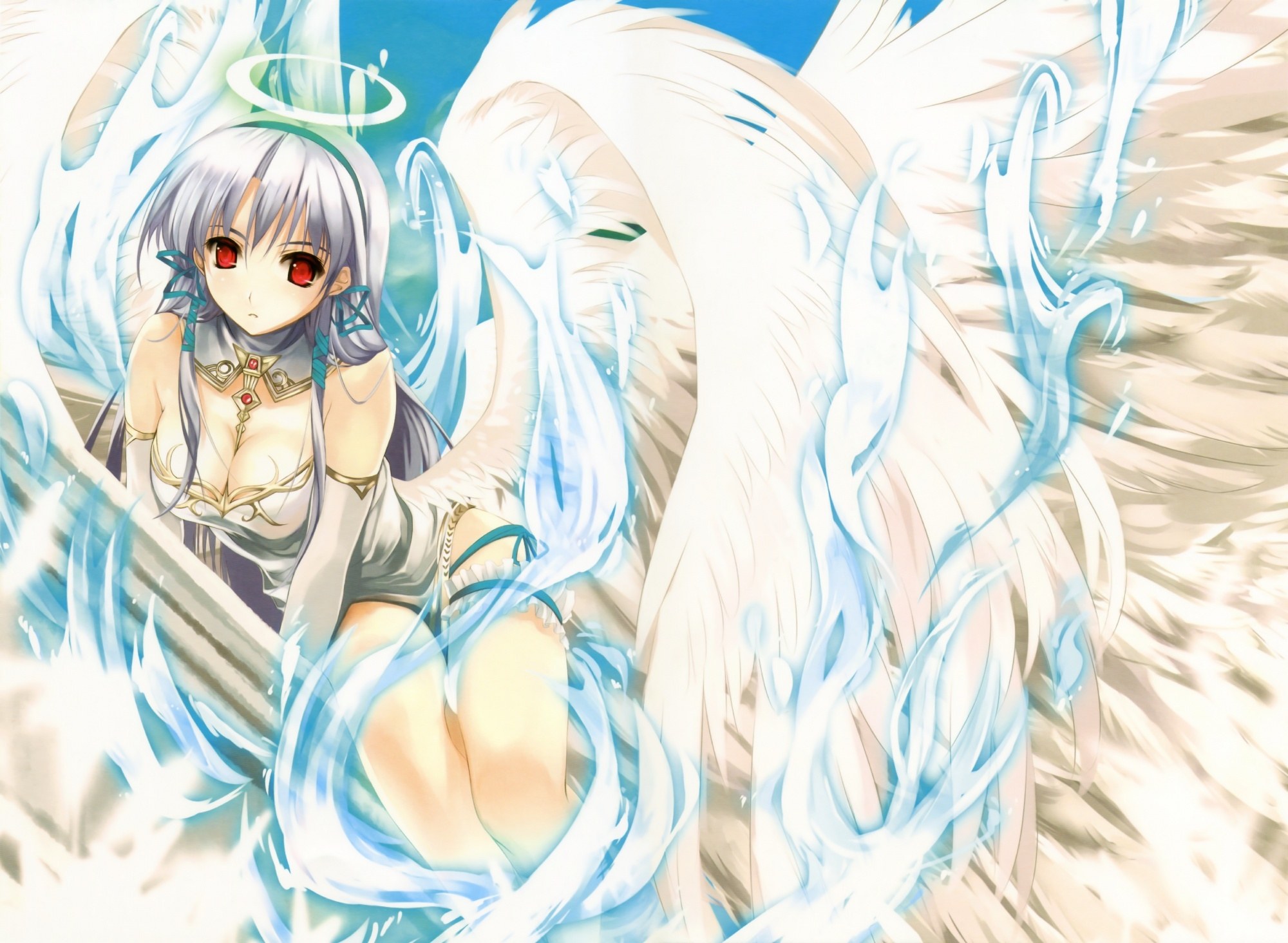 angel with red eyes