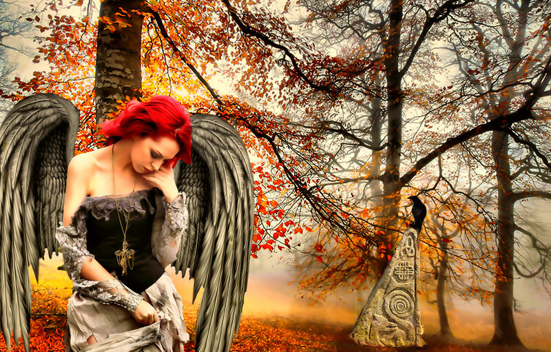 Angel with Red Hair — Orange
