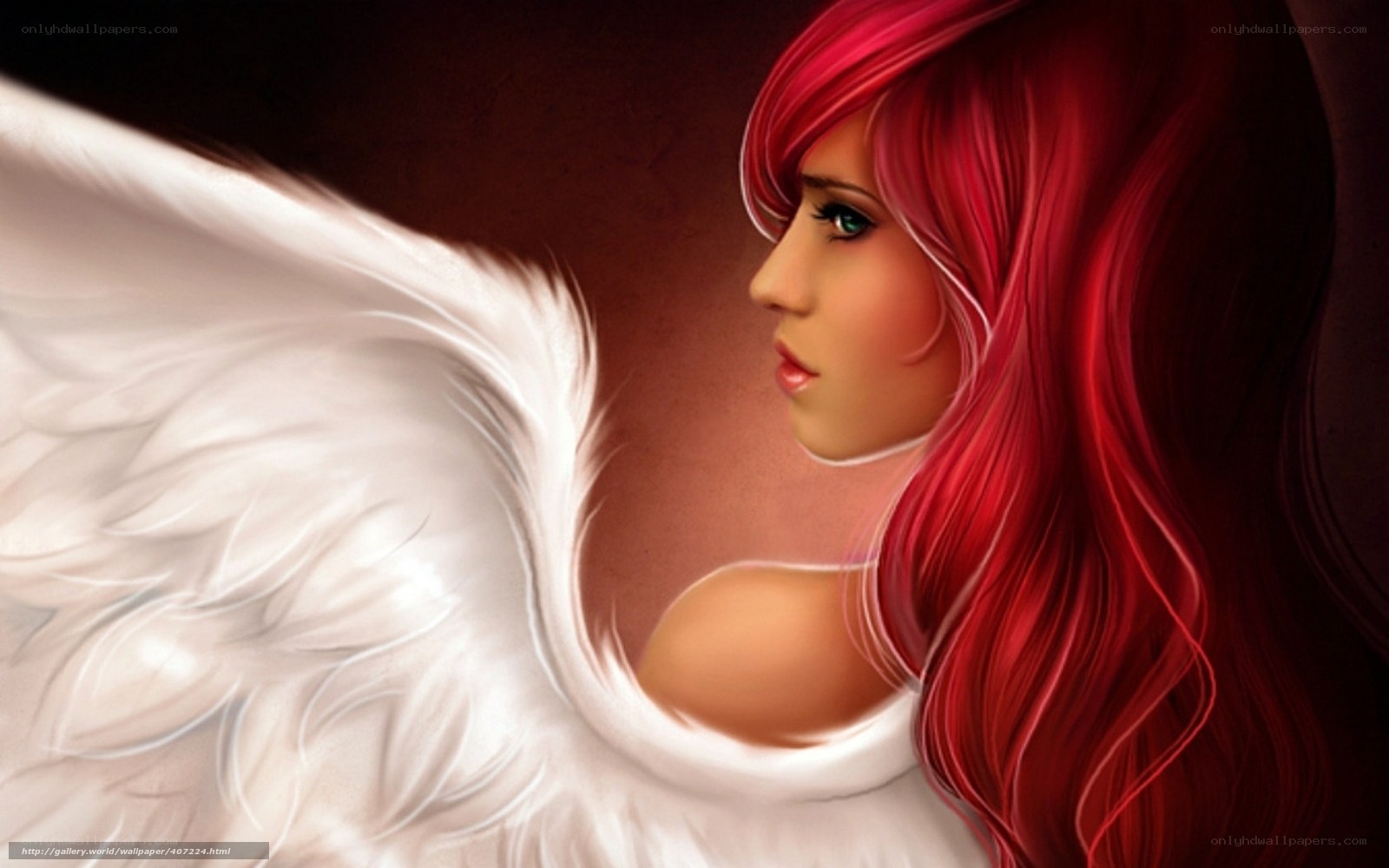 Angel with red hair