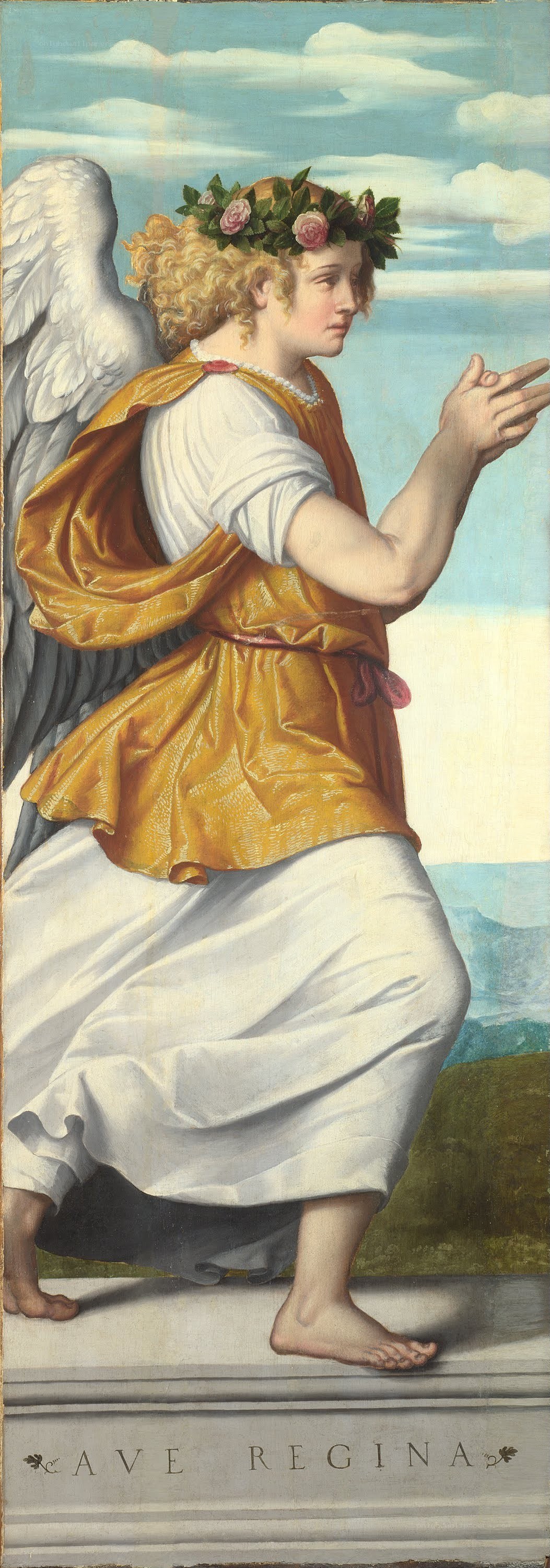 Angel with rose crown