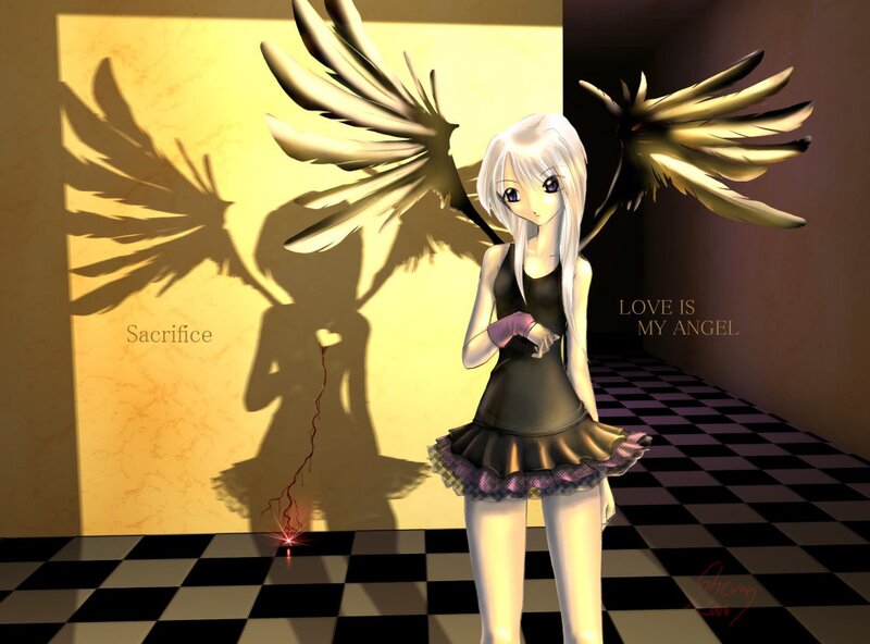 Angel with Sacrifice Shadow