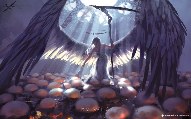 Angel with Scythe — Purple