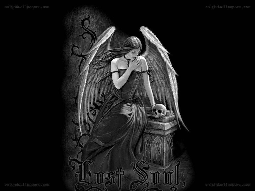 angel with skull and wings
