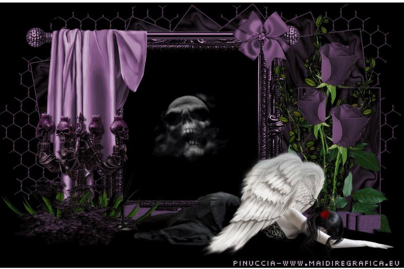 Angel with Skull in Frame