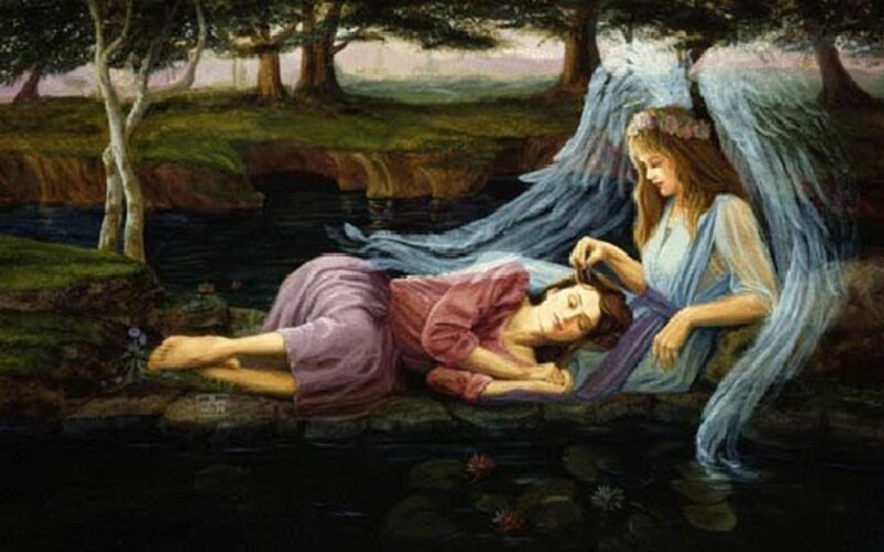 Angel with Sleeping Woman